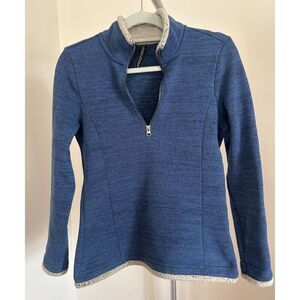 Kuhl Alaska 1/4 Zip Fleece Pullover Sweater Women's Small Blue Hiking Outdoor